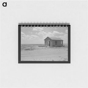アートメモ帳-Drought-abandoned house on the edge of the Great Plains near Hollis, Oklahoma - ドロテア ラング Memo.