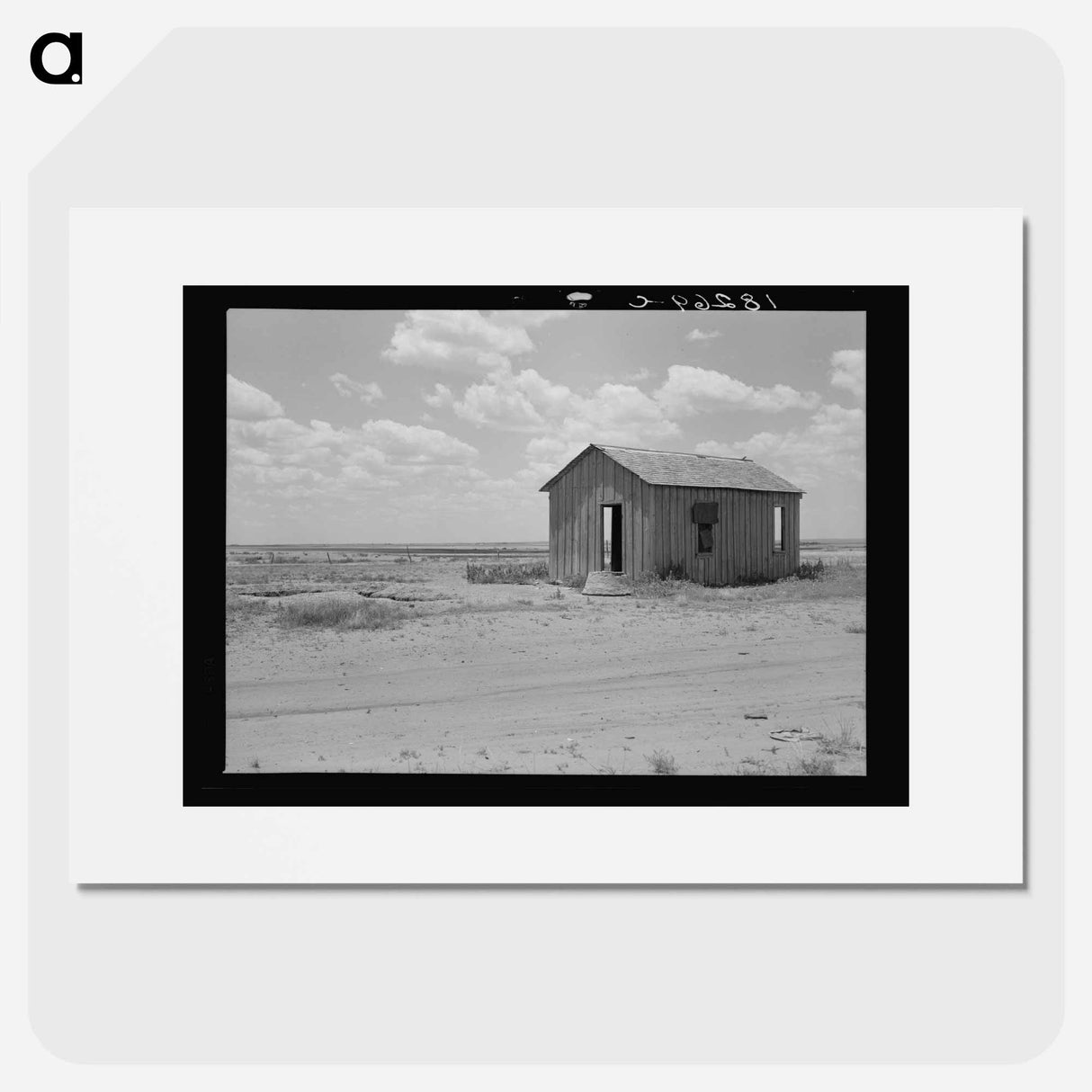 Drought-abandoned house on the edge of the Great Plains near Hollis, Oklahoma - Dorothea Lange Poster.