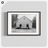 Congregation entering church - Dorothea Lange Poster.