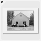 Congregation entering church - Dorothea Lange Poster.