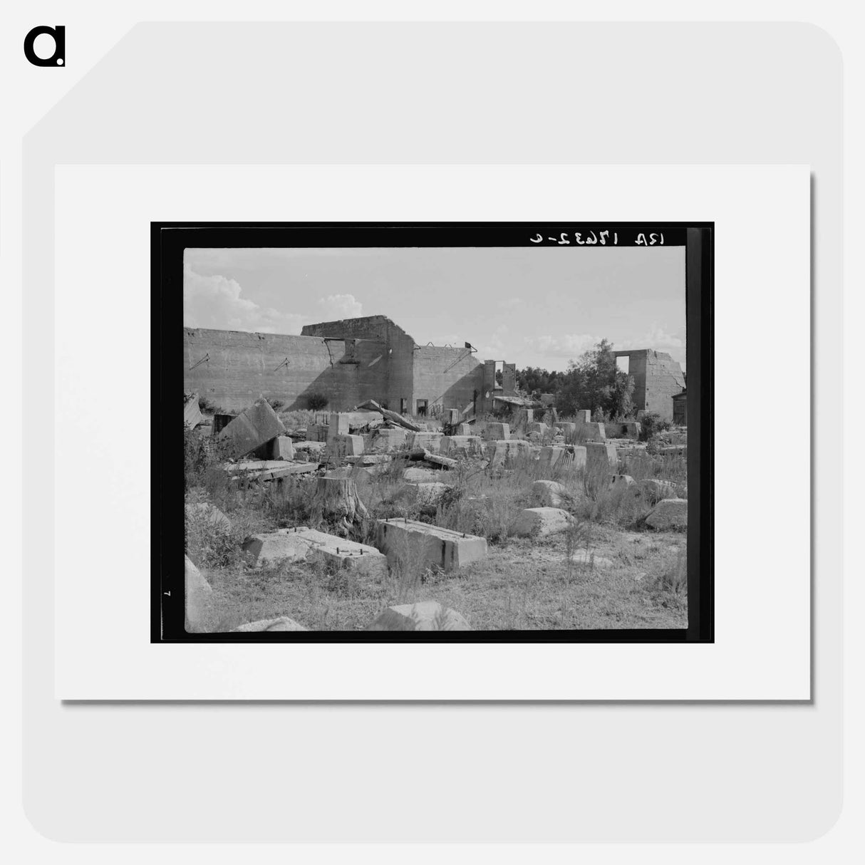 Foundations of lumber sheds in Fullerton, Louisiana - Dorothea Lange Poster.