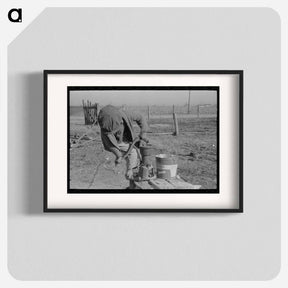 アートポスター-Children of Sharecropper Pumping Water
 - ラッセル リー Poster.