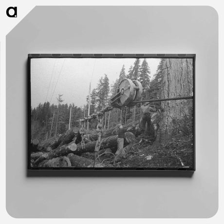 アートパネル-Pouring Concrete at Shasta Dam
 - ラッセル リー Canvas.