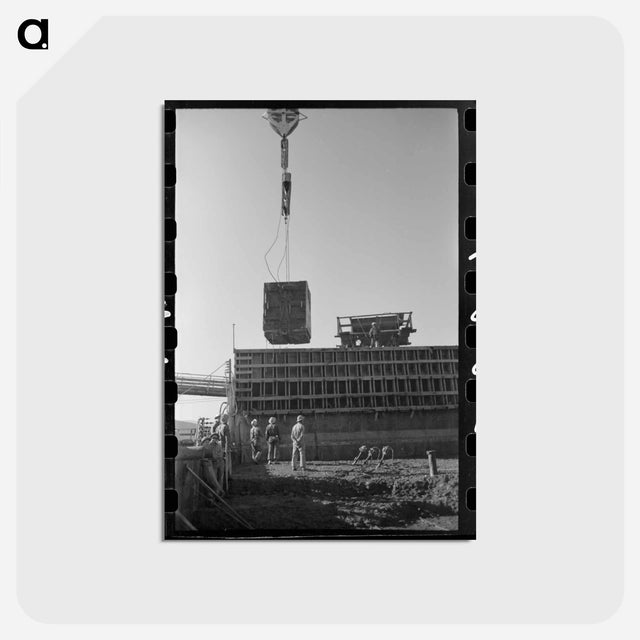 アートポストカード-Pouring Concrete at Shasta Dam
 - ラッセル リー Postcard.