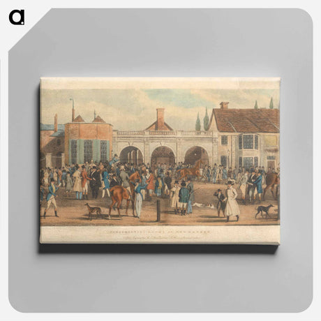 アートパネル-Racing [set of four]: 1. Subscription Rooms at Newmarket
Title: **Racing**
 - イェール大学アートギャラリー Canvas.