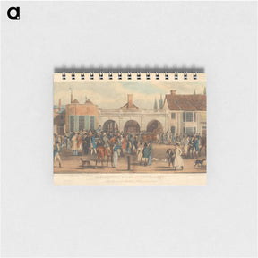 アートメモ帳-Racing [set of four]: 1. Subscription Rooms at Newmarket
Title: **Racing**
 - イェール大学アートギャラリー Memo.