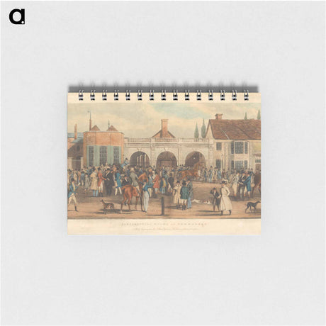 アートメモ帳-Racing [set of four]: 1. Subscription Rooms at Newmarket
Title: **Racing**
 - イェール大学アートギャラリー Memo.