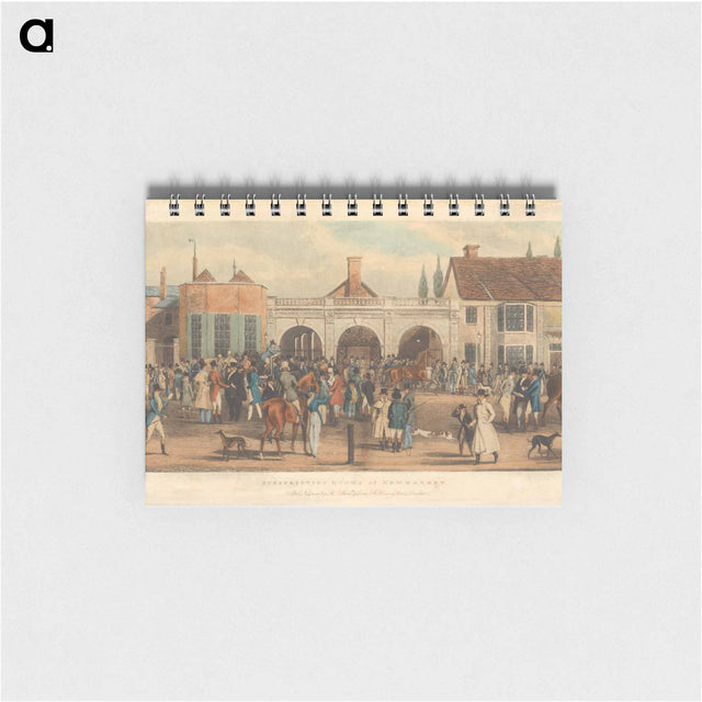 アートメモ帳-Racing [set of four]: 1. Subscription Rooms at Newmarket
Title: **Racing**
 - イェール大学アートギャラリー Memo.