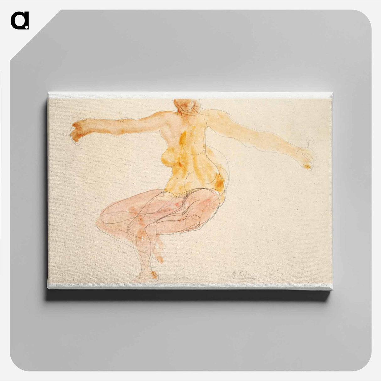 アートパネル-Nude woman dancing sensually
 - イェール大学アートギャラリー Canvas.