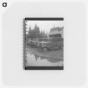 アートメモ帳-Untitled photo, possibly related to: Roadside used car display on State Highway 17, in season when migrants come into region for pea-picking. Santa Clara County, California - ドロテア ラング Memo.