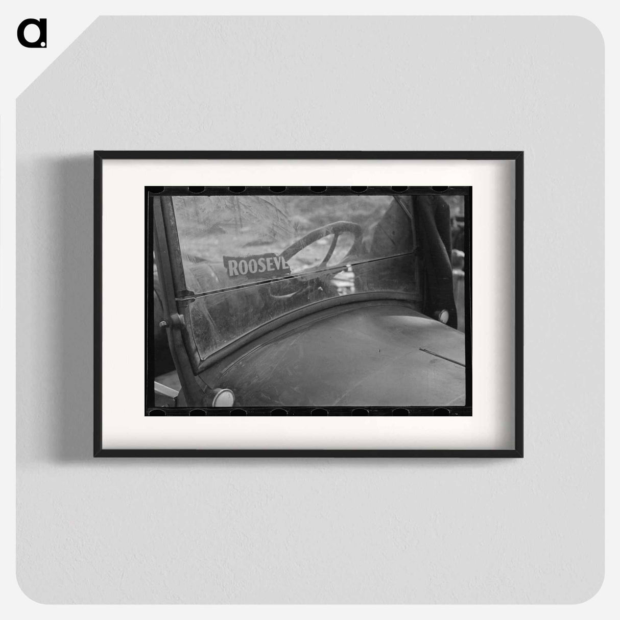 The Windshield of a Migratory Agricultural Laborer's Car - Dorothea Lange Poster.