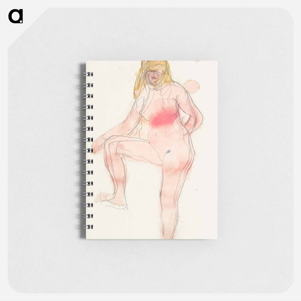 アートメモ帳-Naked woman. Study of nude (standing, right leg elevated supporting right arm)
 - イェール大学アートギャラリー Memo.