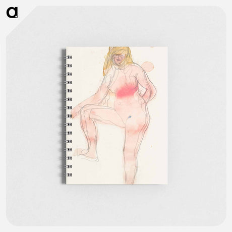 アートメモ帳-Naked woman. Study of nude (standing, right leg elevated supporting right arm)
 - イェール大学アートギャラリー Memo.