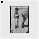 アートポストカード-Braiding Horse's Tail
 - ラッセル リー Postcard.