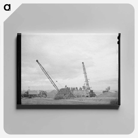 アートパネル-Workman at Shasta Dam
 - ラッセル リー Canvas.