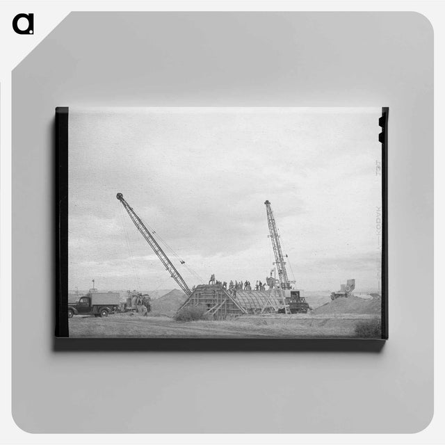 アートパネル-Workman at Shasta Dam
 - ラッセル リー Canvas.