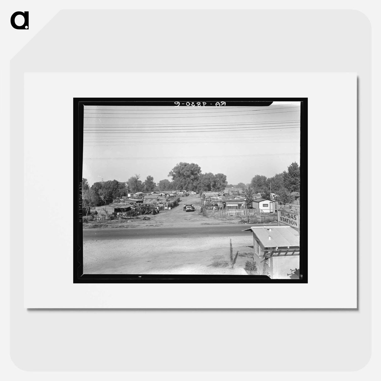 Migrant winter camp on outskirts of Sacramento, California - Dorothea Lange Poster.