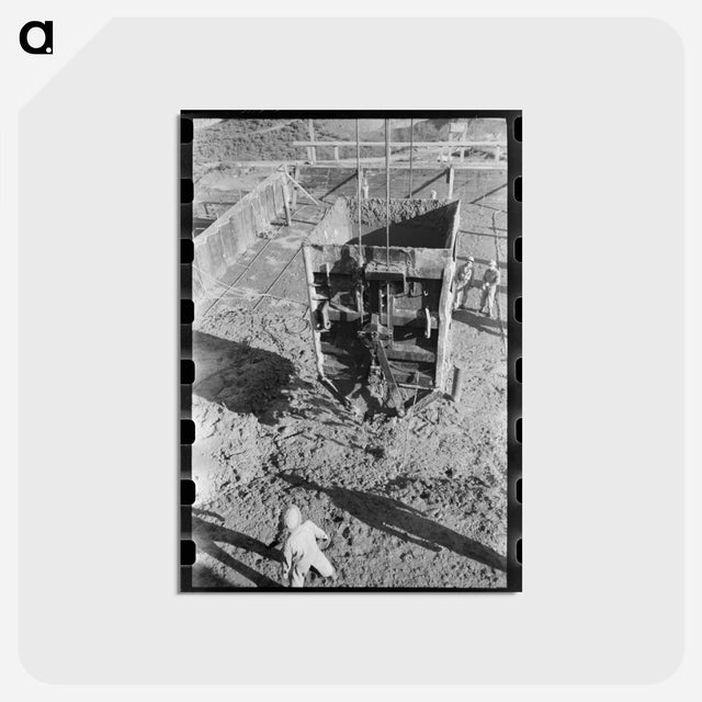 アートポストカード-Shasta Dam Construction
 - ラッセル リー Postcard.