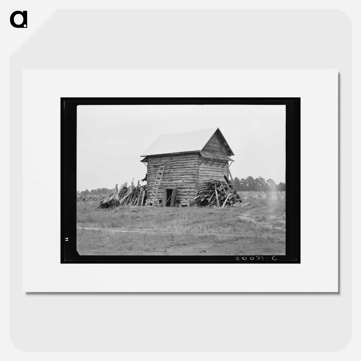 Tobacco barn without front shelter - Dorothea Lange Poster.