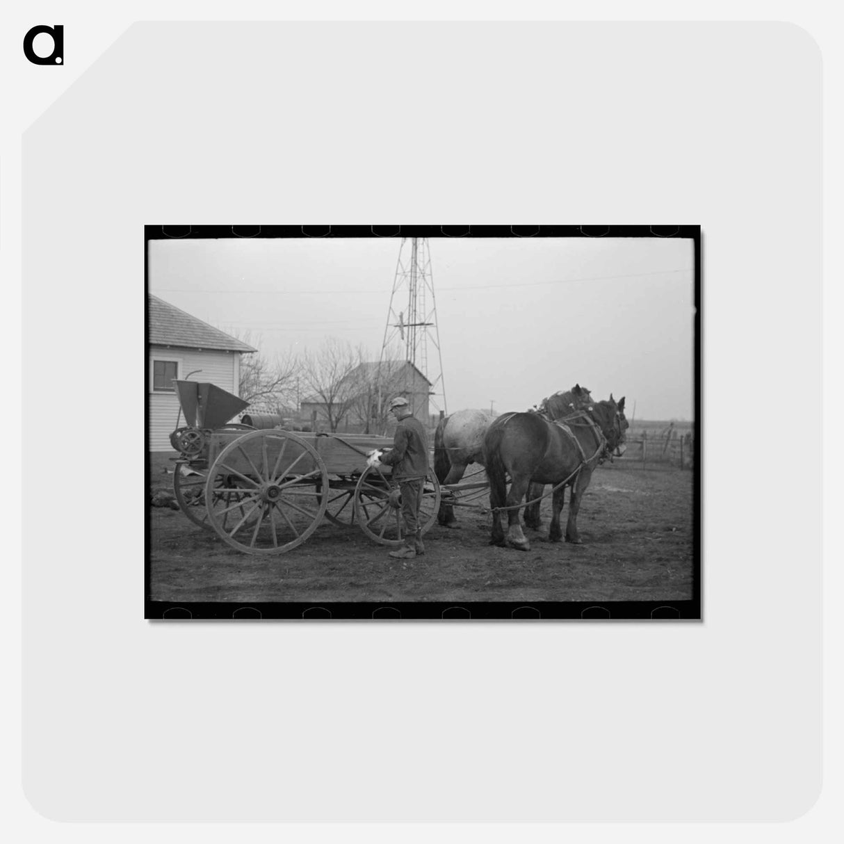 アートポストカード-Tip Estes, Oat Seeder
 - ラッセル リー Postcard.
