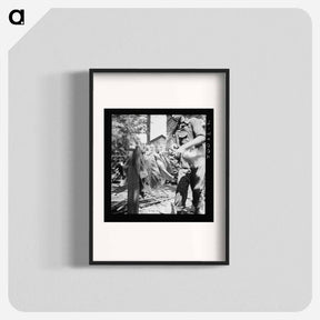 アートポスター-Untitled photo, possibly related to: Tobacco strung on sticks. Granville County, North Carolina - ドロテア ラング Poster.