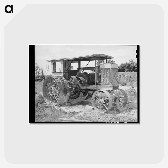 アートポストカード-Steam Tractor on Oklahoma Farm
 - ラッセル リー Postcard.