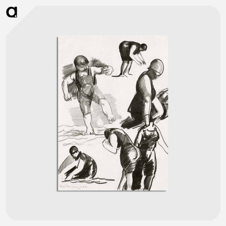 アートポストカード-Bathing Beach
 - ボストン公共図書館 Postcard.