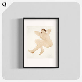 アートポスター-Naked woman posing sensually, vintage erotic art. Nude, reclining, hands behind head
 - イェール大学アートギャラリー Poster.