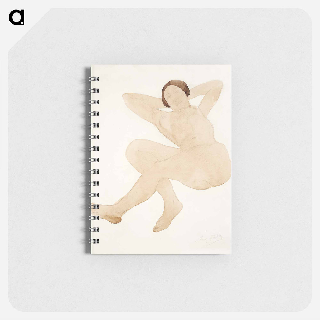 アートメモ帳-Naked woman posing sensually, vintage erotic art. Nude, reclining, hands behind head
 - イェール大学アートギャラリー Memo.