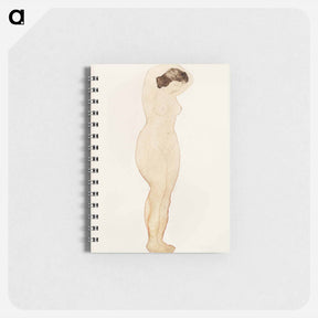 アートメモ帳-Naked woman posing sensually, vintage erotic art. Nude, standing with hands on head
 - イェール大学アートギャラリー Memo.