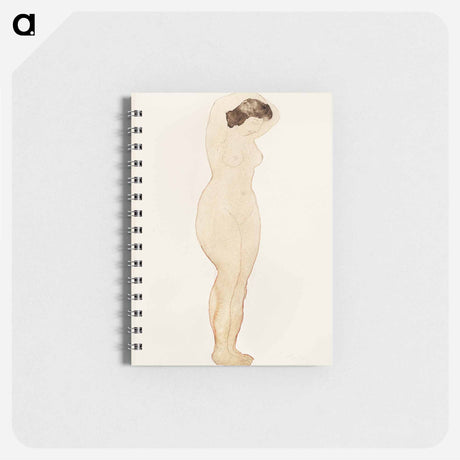 アートメモ帳-Naked woman posing sensually, vintage erotic art. Nude, standing with hands on head
 - イェール大学アートギャラリー Memo.