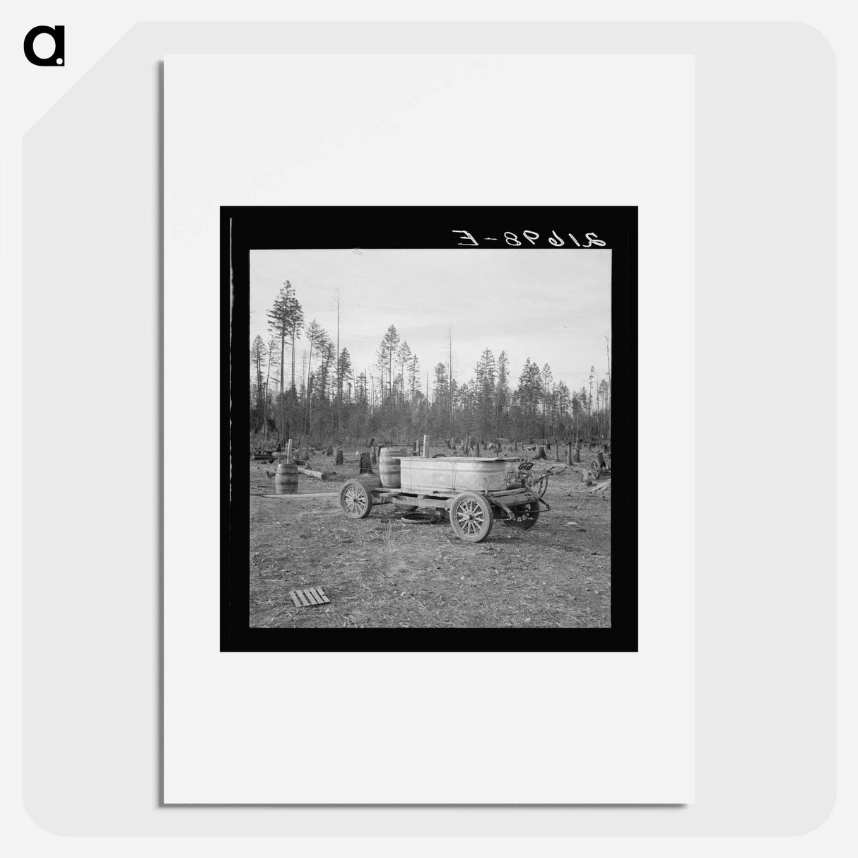 Improved water tank on stump ranch - Dorothea Lange Poster.