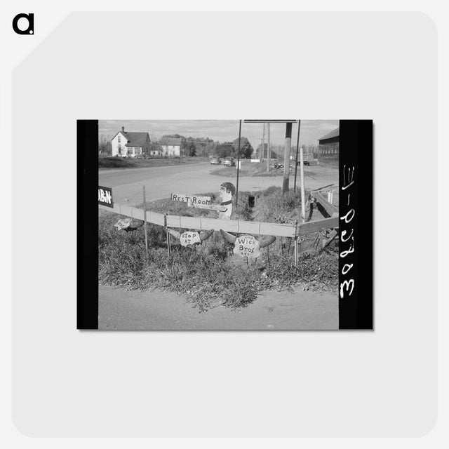 アートポストカード-Signs in Service Station
 - ラッセル リー Postcard.