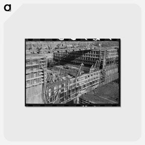 アートポストカード-Shasta Dam Detail
 - ラッセル リー Postcard.