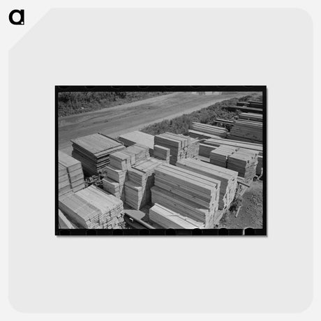 アートポストカード-Barn Plant Stacks
 - ラッセル リー Postcard.
