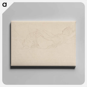 アートパネル-Woman Lying on her Back, Partly Dressed
 - イェール大学アートギャラリー Canvas.