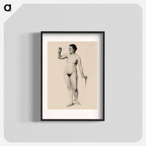 アートポスター-Naked woman. Female Nude Holding a Clove
 - イェール大学アートギャラリー Poster.