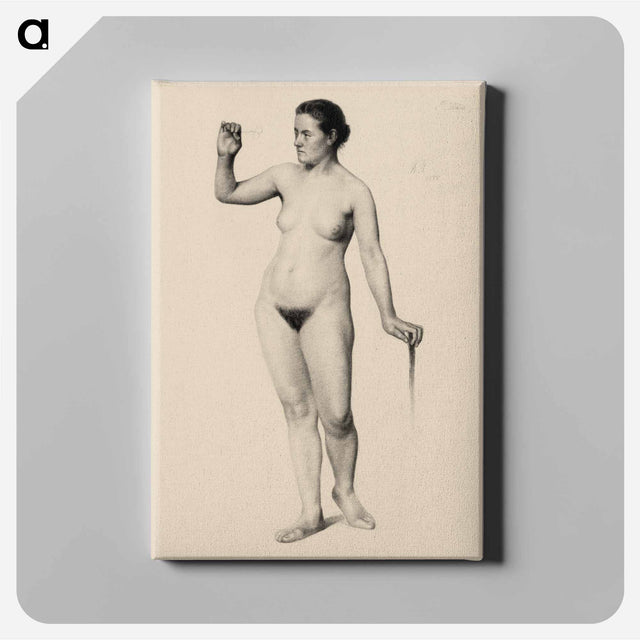 アートパネル-Naked woman. Female Nude Holding a Clove
 - イェール大学アートギャラリー Canvas.