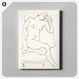 アートパネル-Naked woman posing sensually, vintage erotic art. Nude sitting in a chair , one leg folded
 - イェール大学アートギャラリー Canvas.