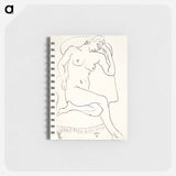 アートメモ帳-Naked woman posing sensually, vintage erotic art. Nude sitting in a chair , one leg folded
 - イェール大学アートギャラリー Memo.