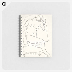 アートメモ帳-Naked woman posing sensually, vintage erotic art. Nude sitting in a chair , one leg folded
 - イェール大学アートギャラリー Memo.