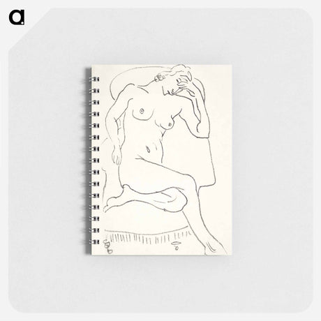 アートメモ帳-Naked woman posing sensually, vintage erotic art. Nude sitting in a chair , one leg folded
 - イェール大学アートギャラリー Memo.
