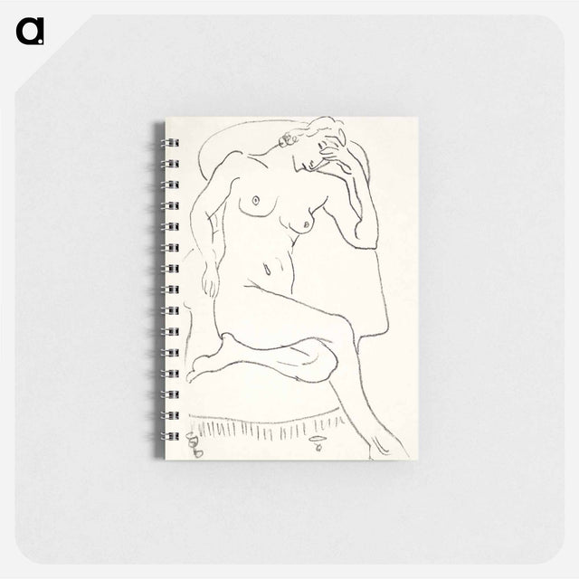 アートメモ帳-Naked woman posing sensually, vintage erotic art. Nude sitting in a chair , one leg folded
 - イェール大学アートギャラリー Memo.
