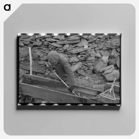 アートパネル-Gold Miner at Two Bit Creek
 - ラッセル リー Canvas.