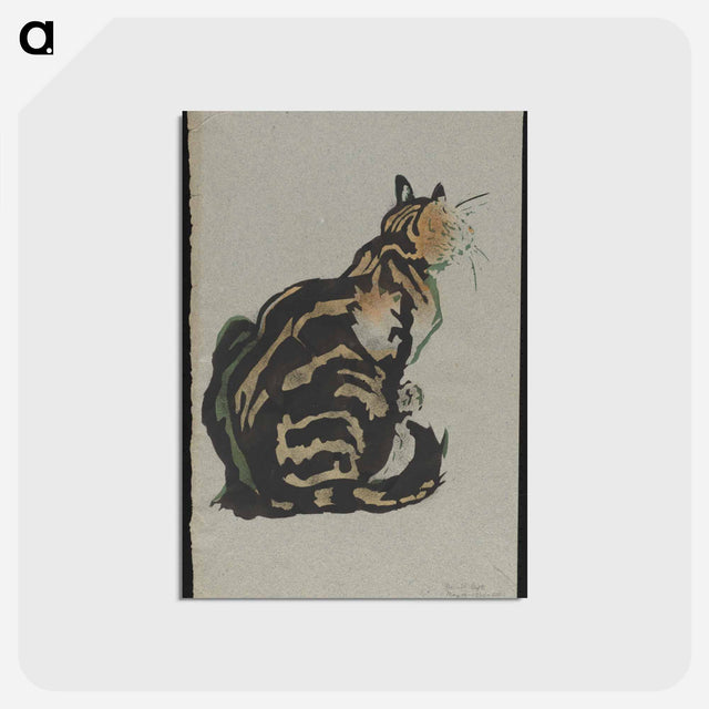 アートポストカード-Chat Assis
 - ボストン公共図書館 Postcard.
