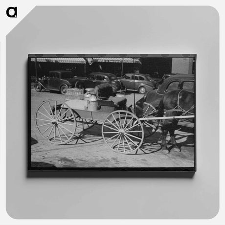 アートパネル-Farmer's Wagon in Town
 - ラッセル リー Canvas.