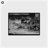 アートポストカード-Farmer's Wagon in Town
 - ラッセル リー Postcard.