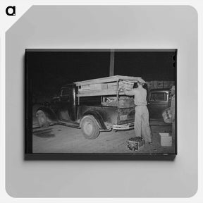 アートパネル-Early Morning Market, San Angelo
 - ラッセル リー Canvas.