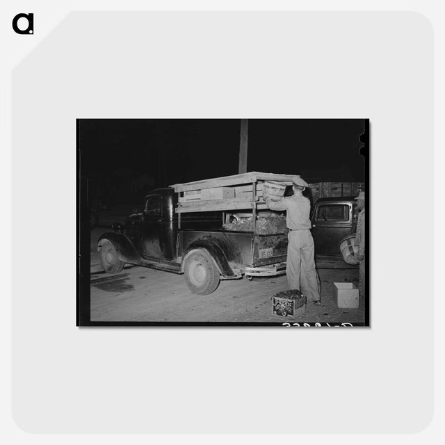 アートポストカード-Early Morning Market, San Angelo
 - ラッセル リー Postcard.