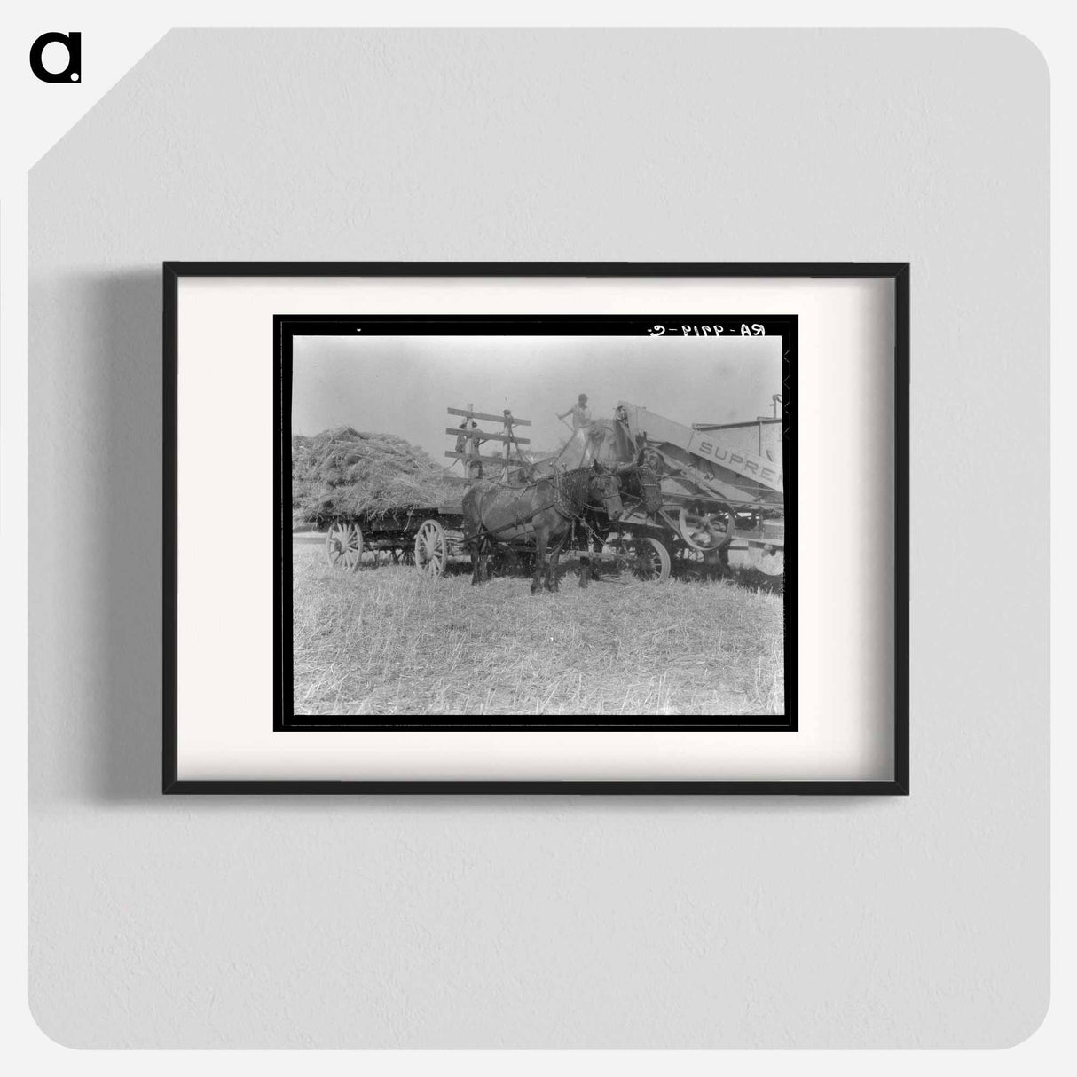 Untitled photo, possibly related to: The threshing of oats - Dorothea Lange Poster.